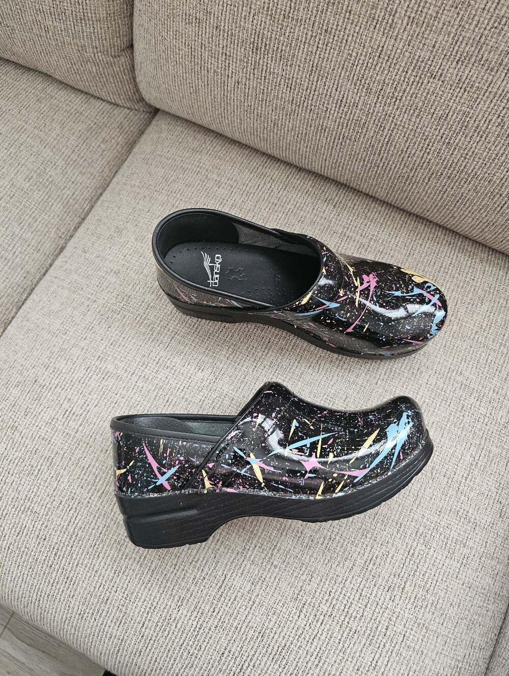 Dansko Professional Clogs In Color Splash Patent - Picture 2 of 6